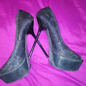 Black stiletto heels